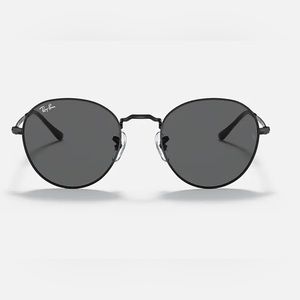 Ray-Ban RB 3447-N round metal black round polarized sunglasses